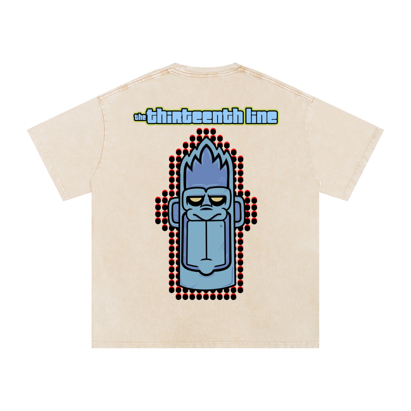 “MONKEY 13” Snow Washed Oversized Cotton T-Shirt