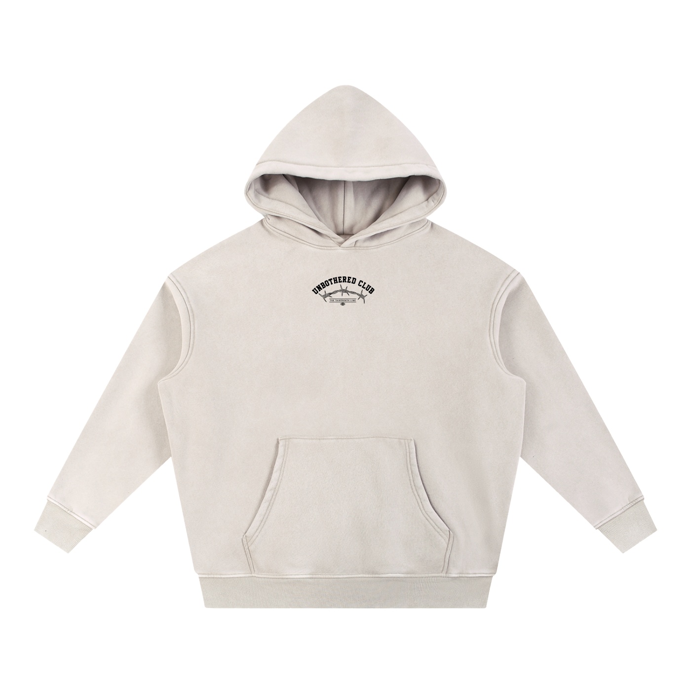 “BAD BRAIN”Snow Wash Fleece Oversize Hoodie