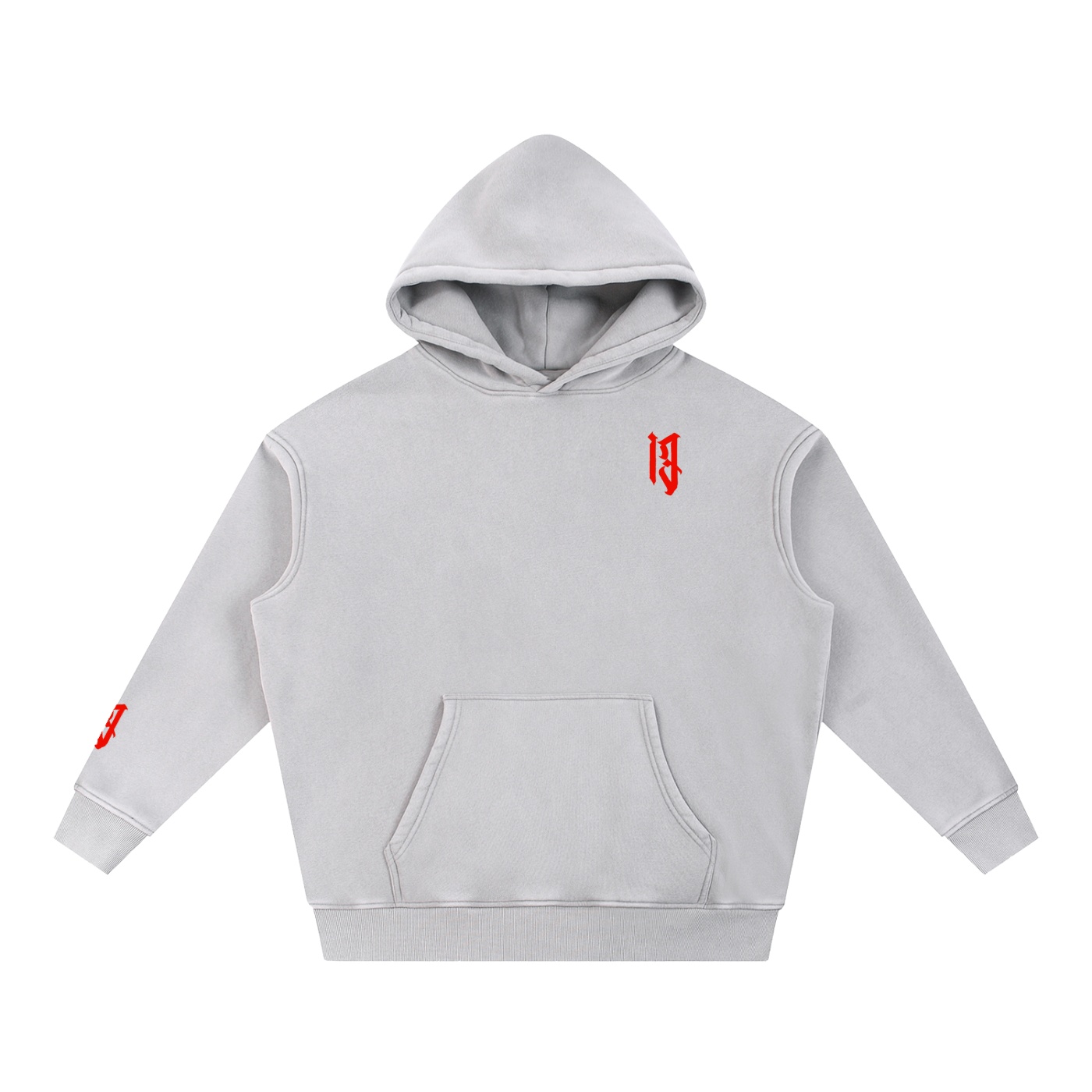 “TIME CONFINED” Snow Wash Fleece Oversize Hoodie - Image 5