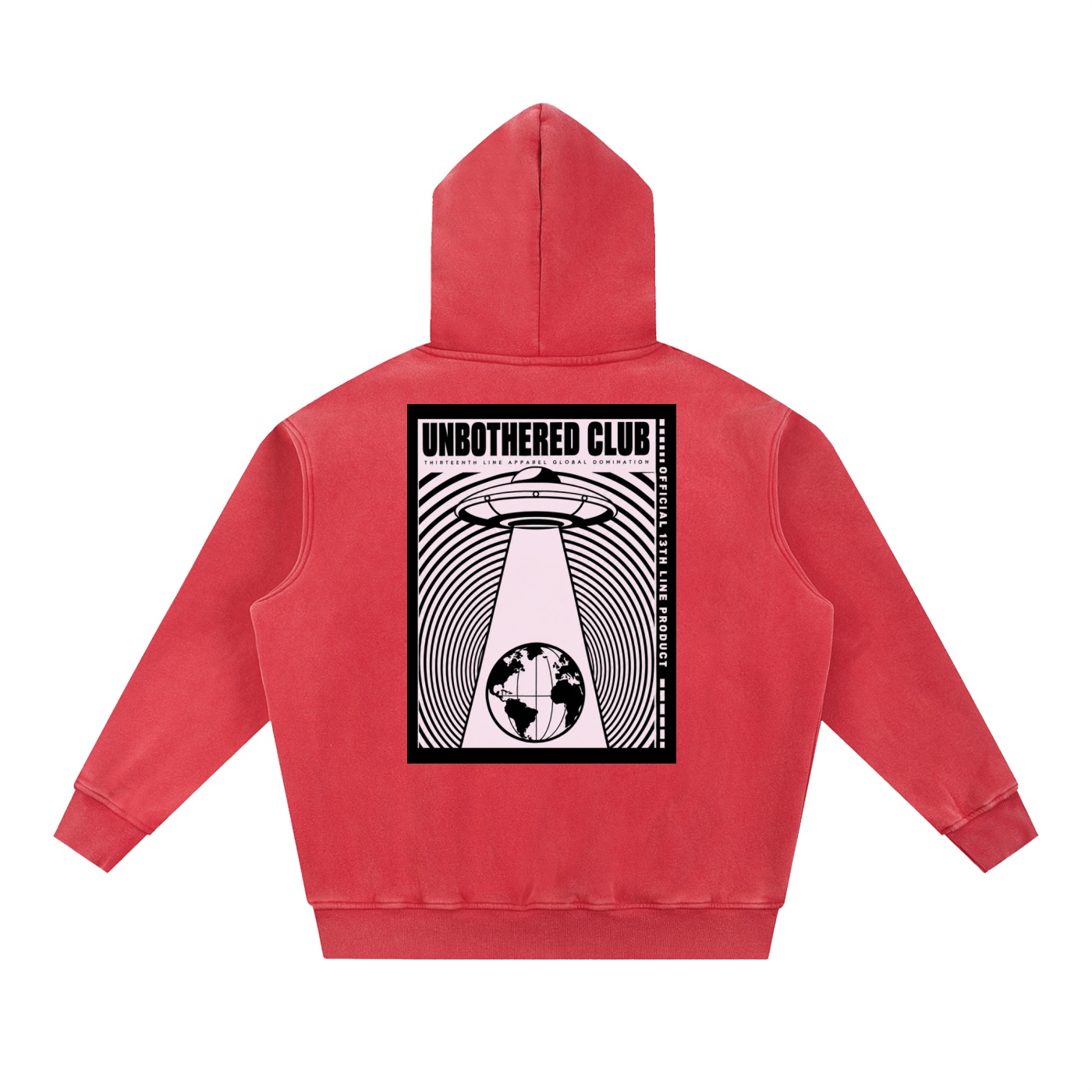 “UFO invasion”Snow Wash Fleece Oversize Hoodie - Image 12