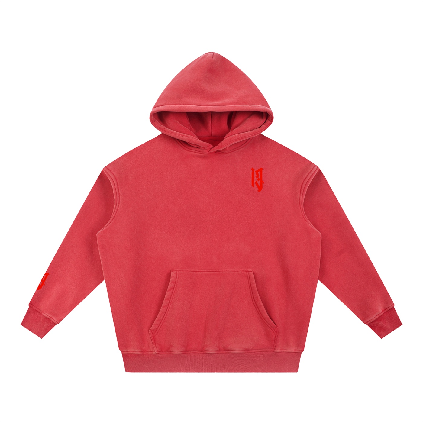 “TIME CONFINED” Snow Wash Fleece Oversize Hoodie - Image 11