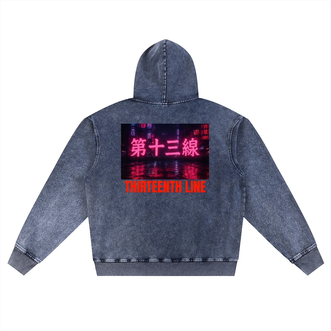 “NEON”Snow Wash Oversized Hoodie - Image 6
