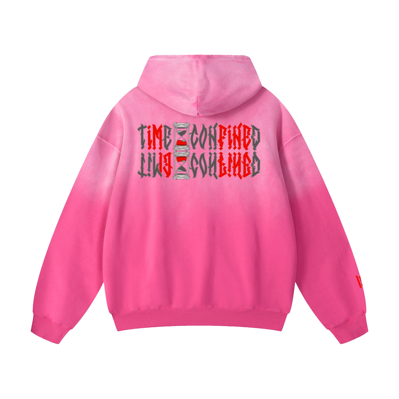 “TIME CONFINED” Heavyweight Sunfade Oversized Hoodie - Image 6