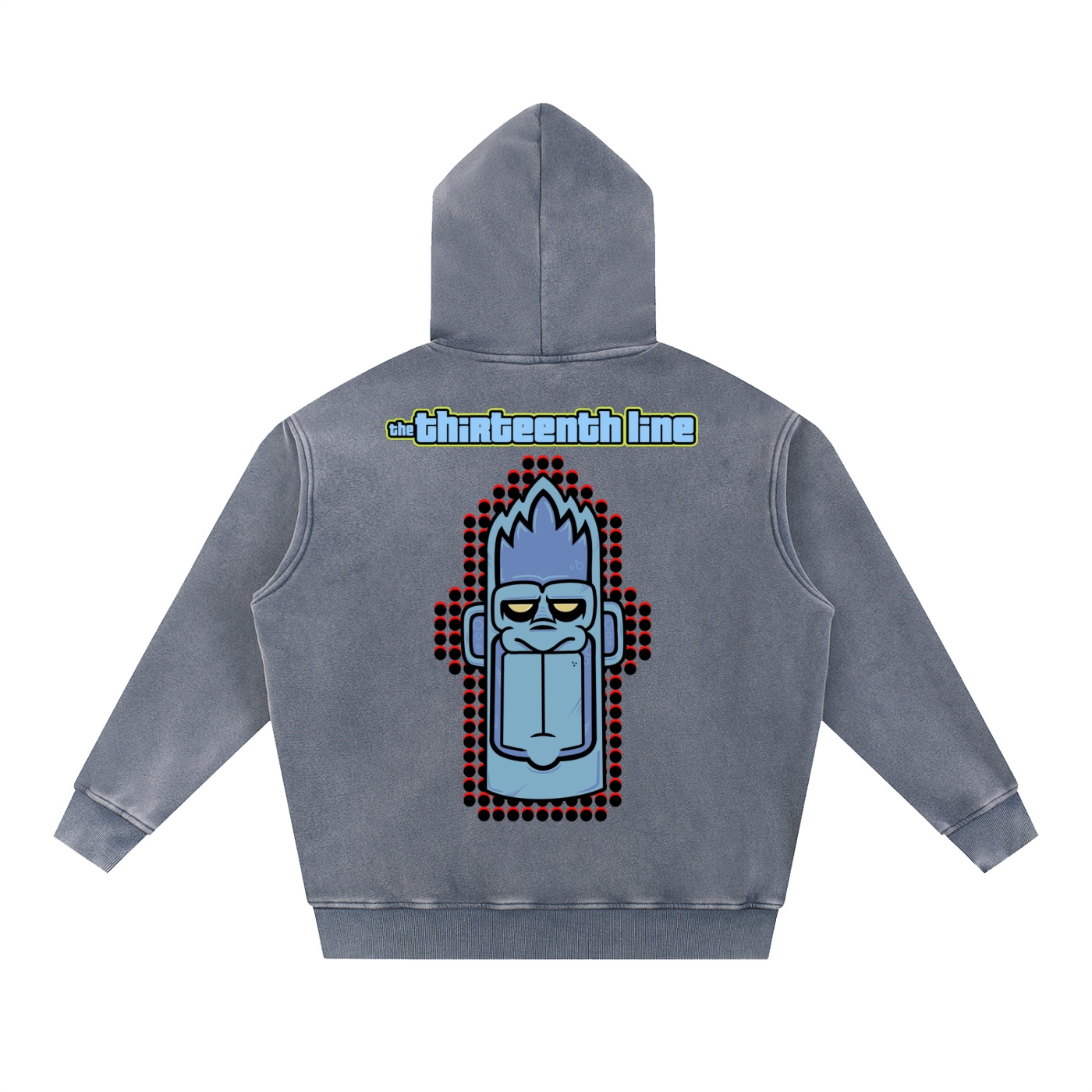 “MONKEY 13”Snow Wash Fleece Oversize Hoodie - Image 10