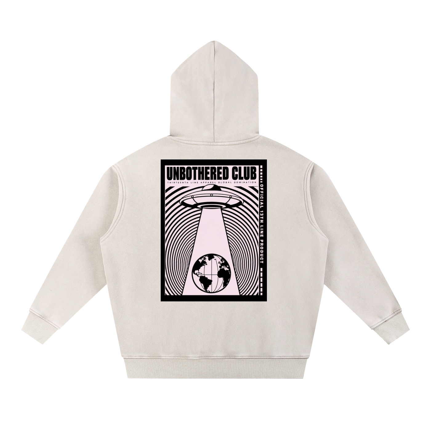 “UFO invasion”Snow Wash Fleece Oversize Hoodie - Image 4