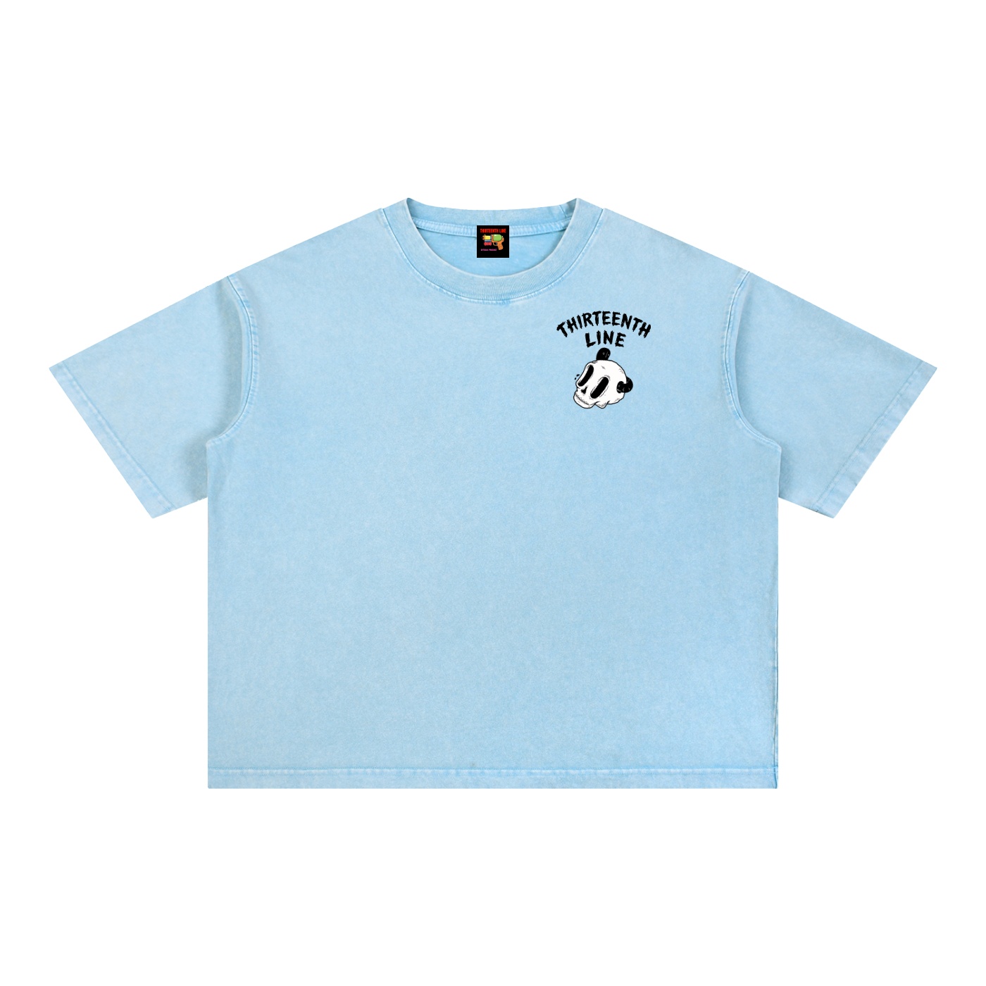 “SKULL WORM” Mineral Wash Boxy Cotton T-Shirt - Image 7