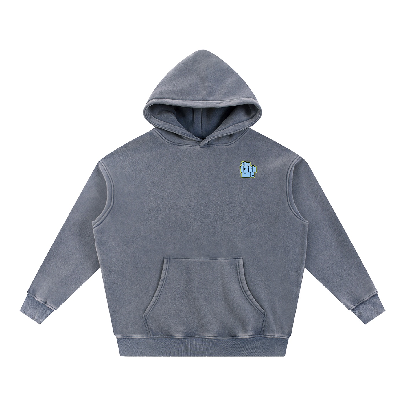 “MONKEY 13”Snow Wash Fleece Oversize Hoodie - Image 7