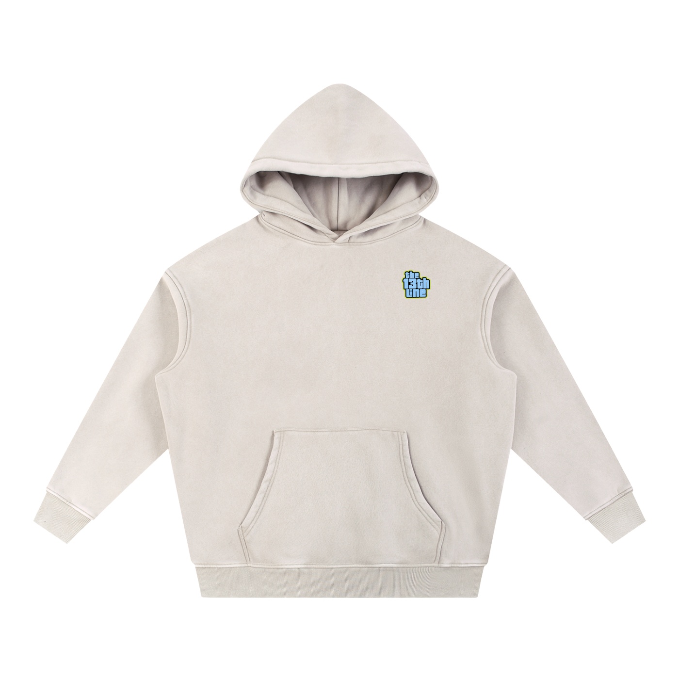 “MONKEY 13”Snow Wash Fleece Oversize Hoodie - Image 3