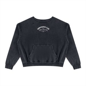 “Unbothered slouch” Unisex Raw Edge Crewneck Sweatshirt